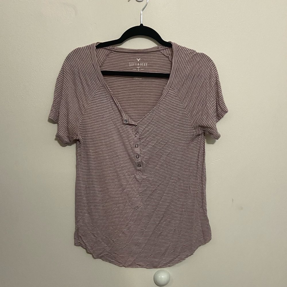 American Eagle Striped Soft and Sexy T-Shirt